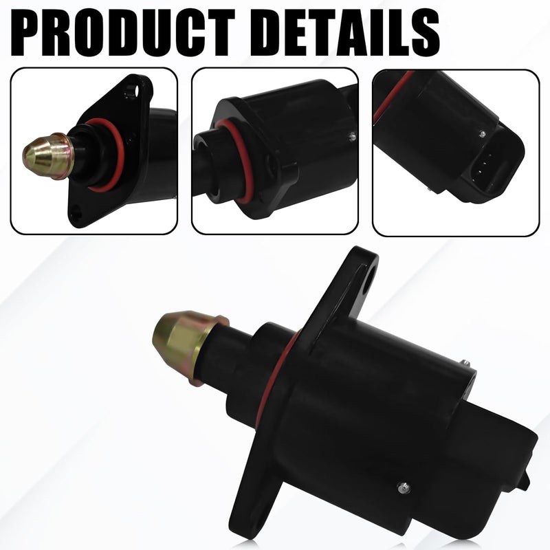 Hirificing Idle Air Control Valve Idle Speed Control Valve, Engine IAC Valve OEM #90380 10526 Throttle Stepper Motor for Stable Car Engine Operation for King Kong Idle Motor Idle Speed (Black) - Image 4